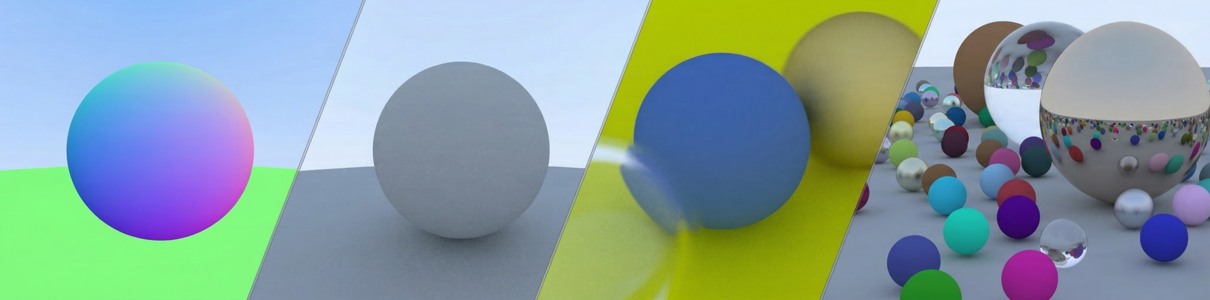 A strip of frames from my ray tracer