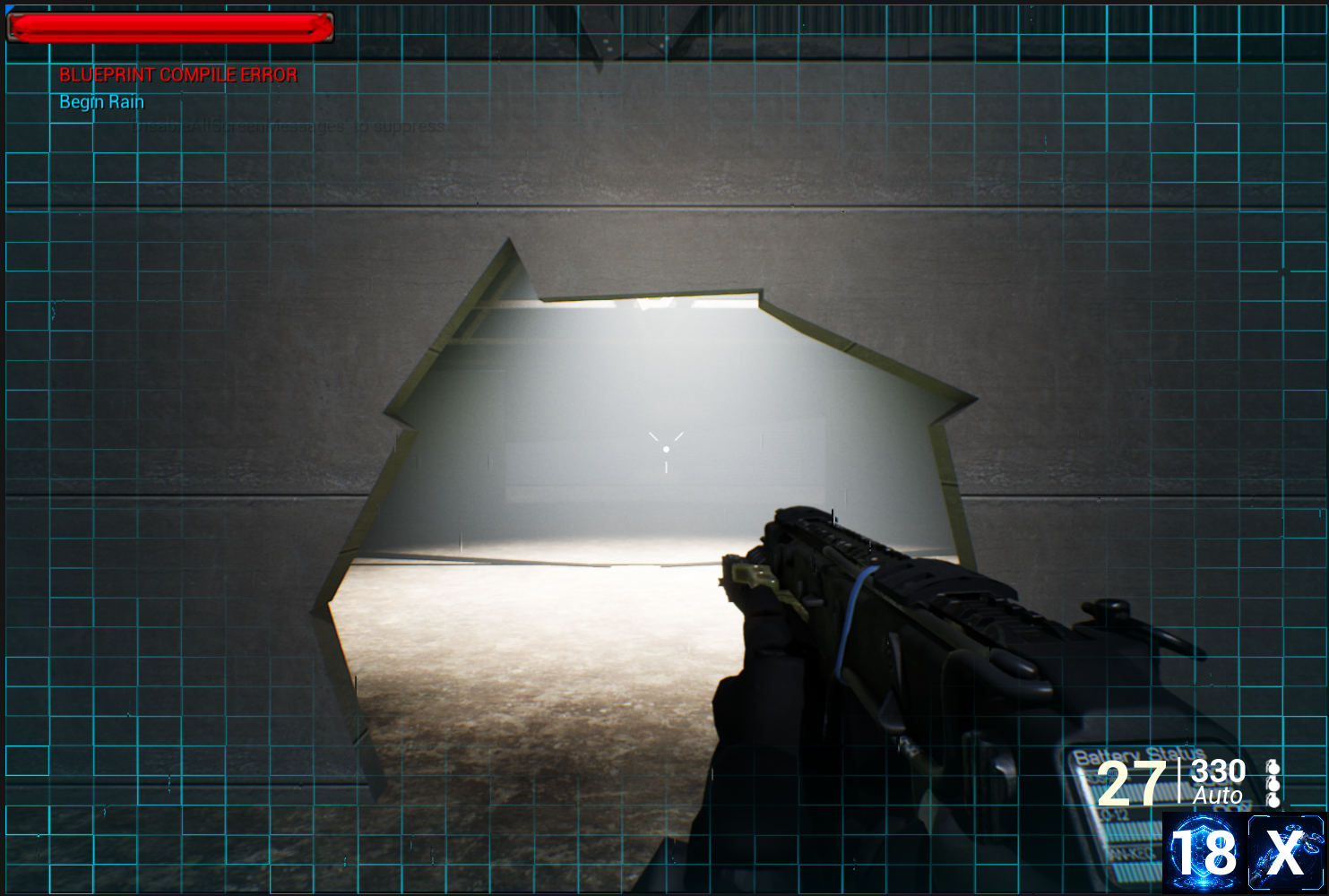Grid overlay marking respawn invulnerability